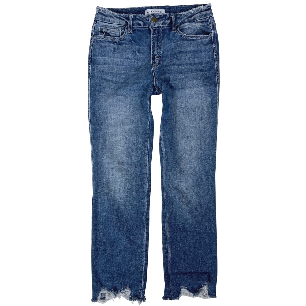 Flying Monkey Polite High Rise Straight Jeans 27 90s Vibe Retro Boho Festival